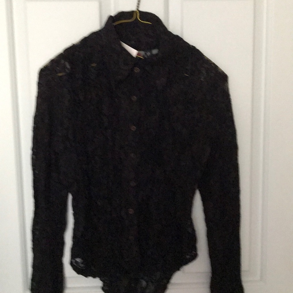 Gorgeous black lace blouse. Small. BNWT.